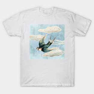 Flying swallow bird T-Shirt